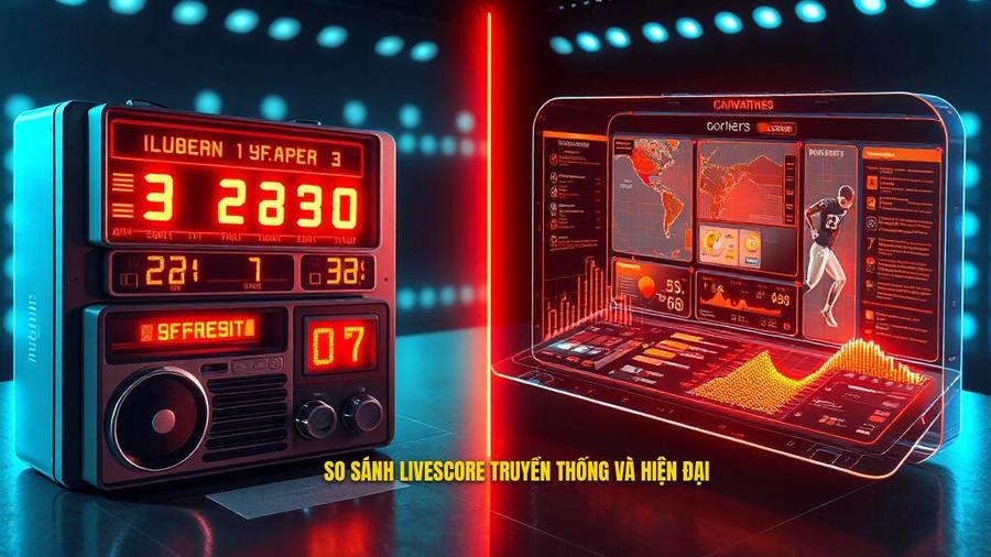 Bảng so sánh tính năng Livescore truyền thống và Livescore hiện đại